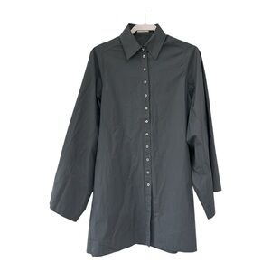 CO Black Button-Front Shirt with Label